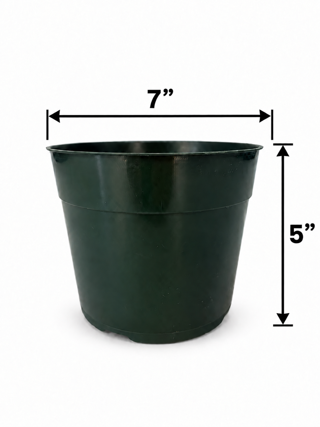 6 Piece – Forest Green Plastic Planter, 7” (NOVEMBER PICK UP SALE)