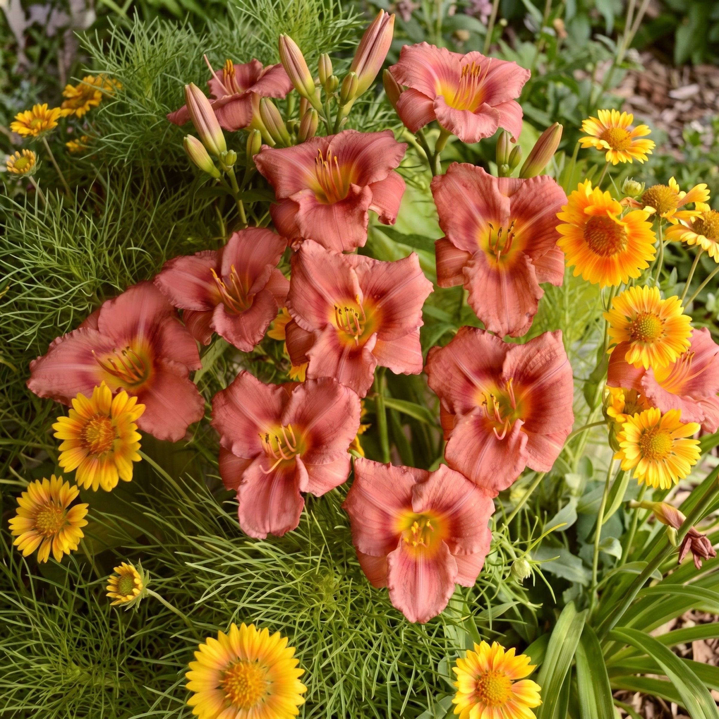Hemerocallis 'Rosy Returns' Daylily - 1 Gallon Pot