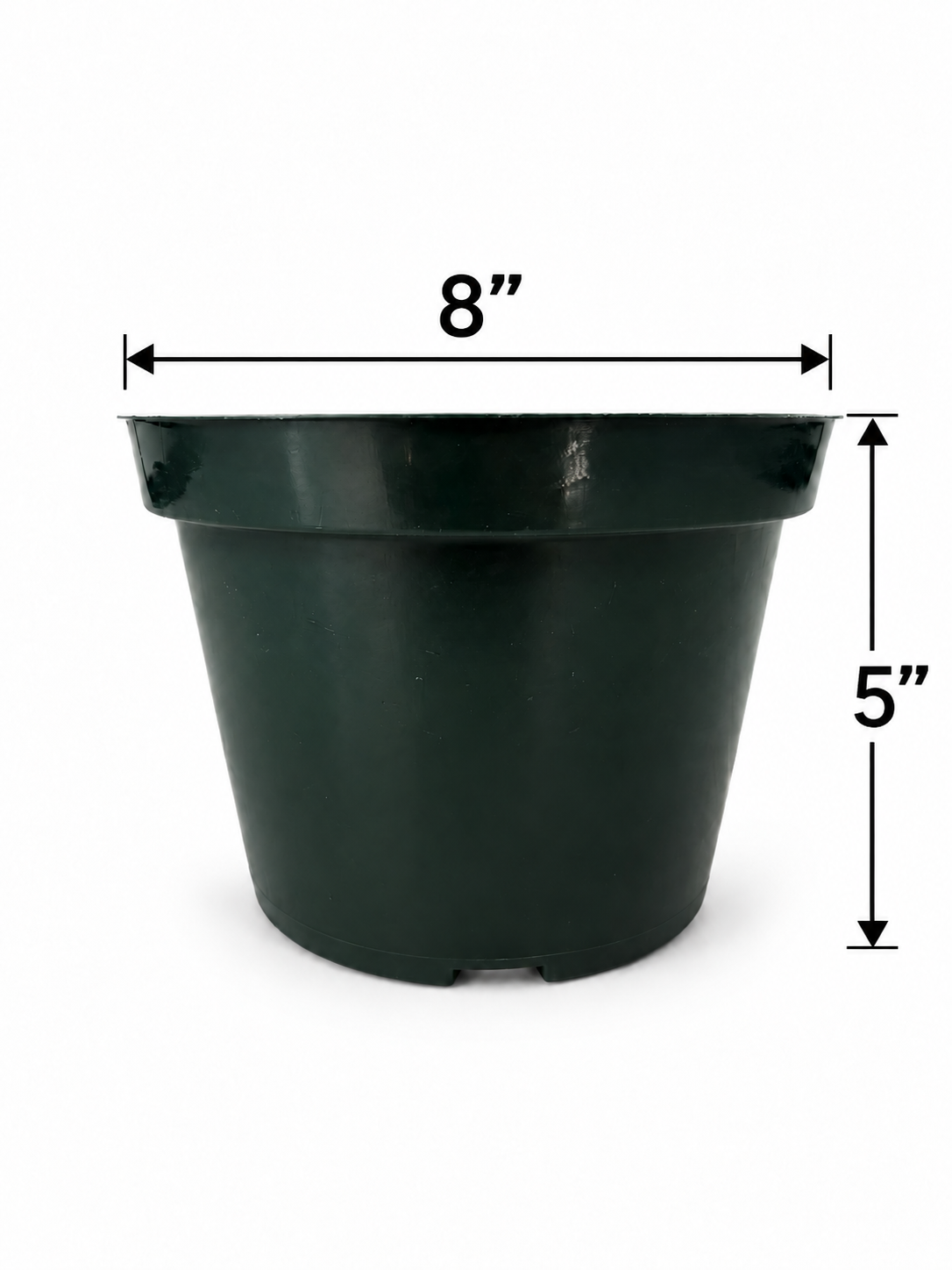 6 Piece – Forest Green Plastic Planter, 8” (NOVEMBER PICK UP SALE)