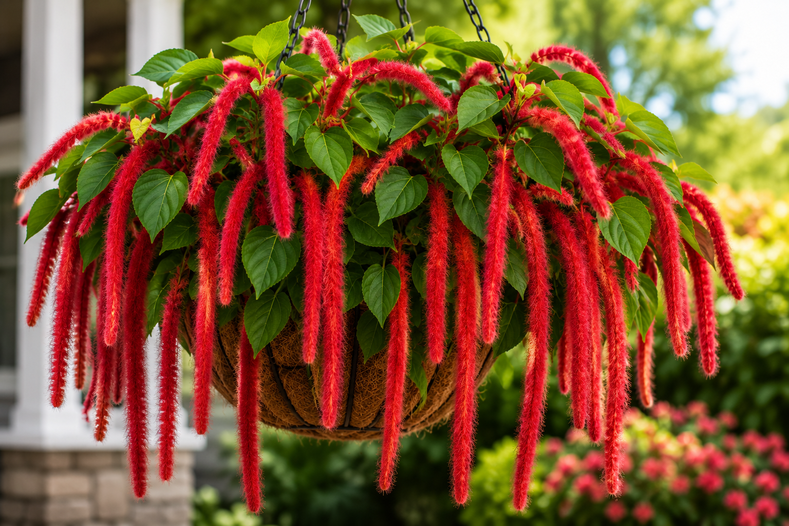 Acalypha Chenille Plant Hanging Basket - 8" Hanging Basket (PICK UP ONLY)