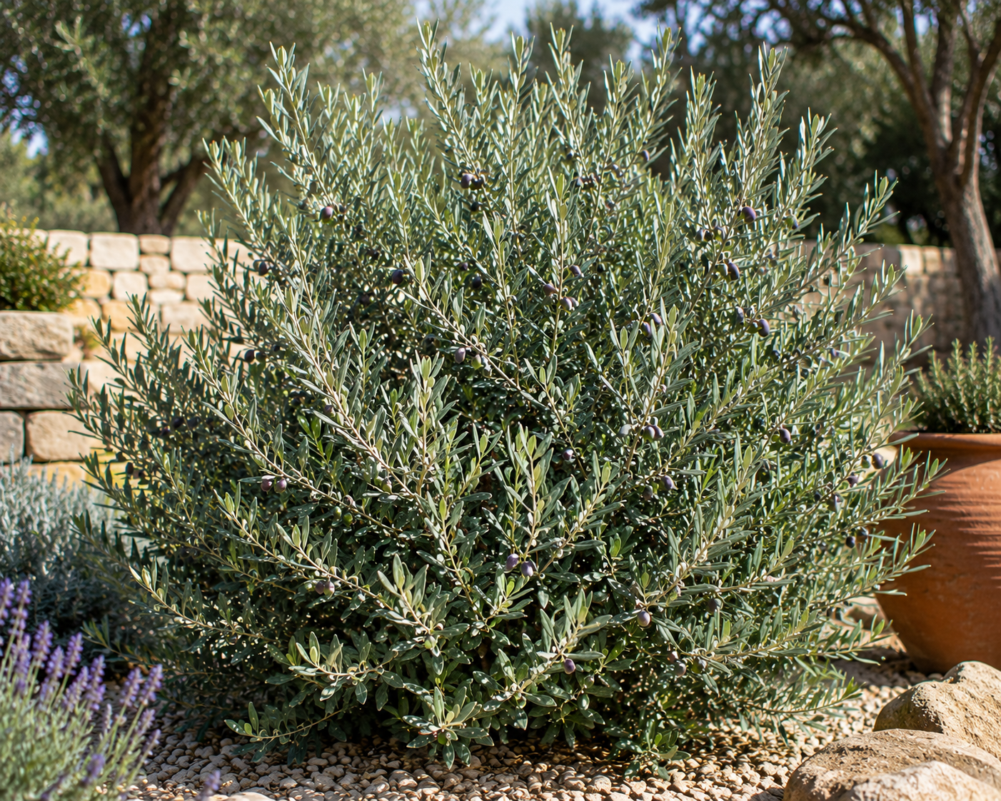 Olea europaea Olive 'Wilsonii' Shrub- 1 Gallon (PICK UP ONLY)