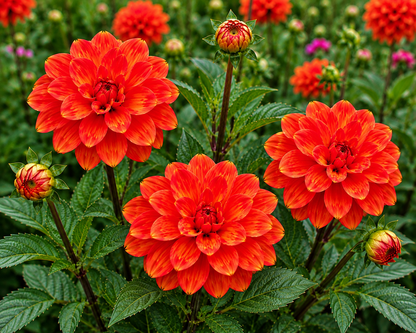 Dahlia, 'Parc Floral de Paris' Bareroot - 6 Piece