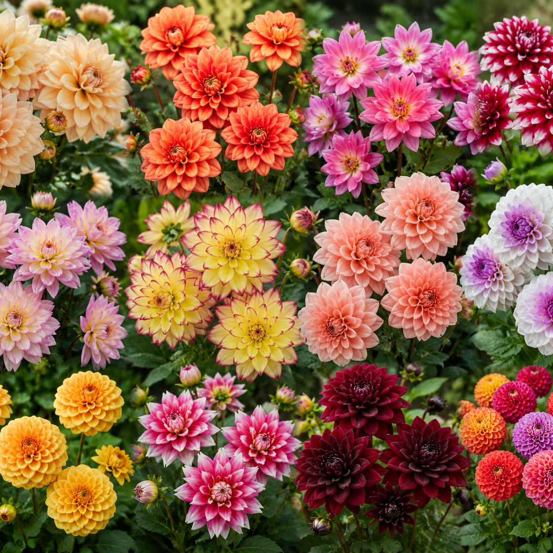Dahlia, Mixed Garden Party – 30 Piece Collection