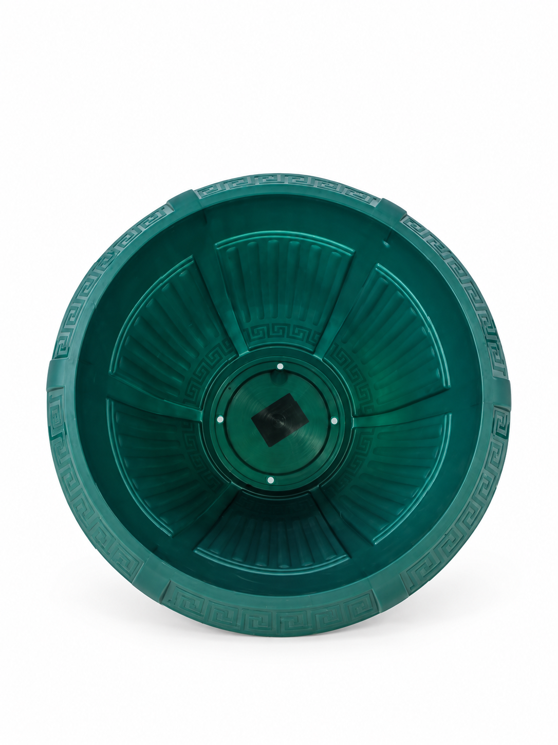 6 Piece - Deep Teal Green Greek Key Planter, 9” x 7” (NOVEMBER PICK UP SALE)