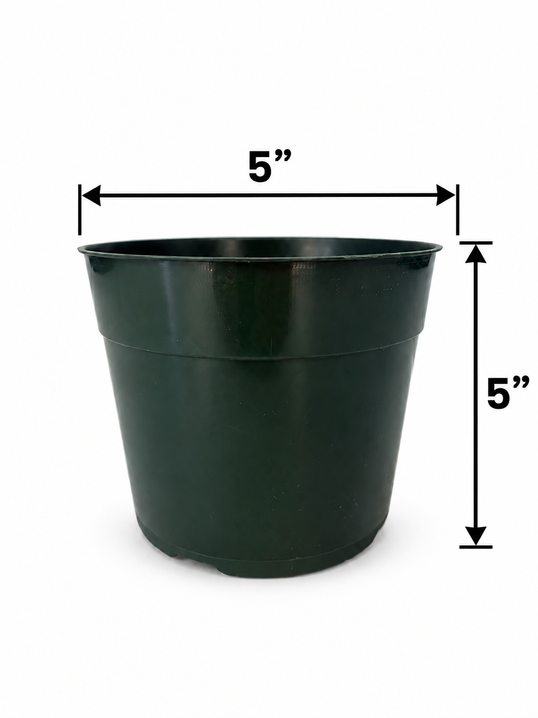 6 Piece – Forest Green Plastic Planter, 5” (NOVEMBER PICK UP SALE)