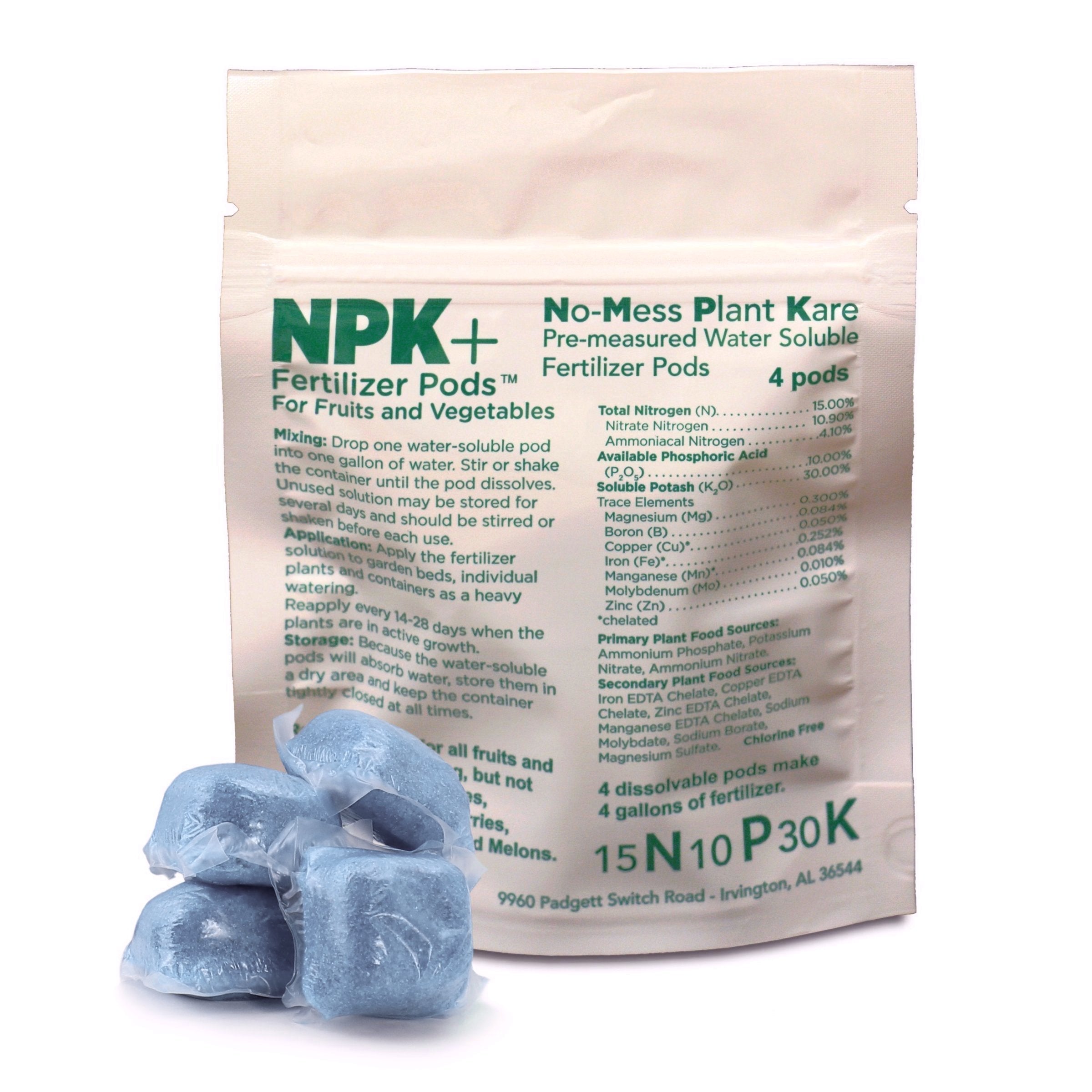 NPK+™ Fertilizer Pods for Fruits & Vegetables
