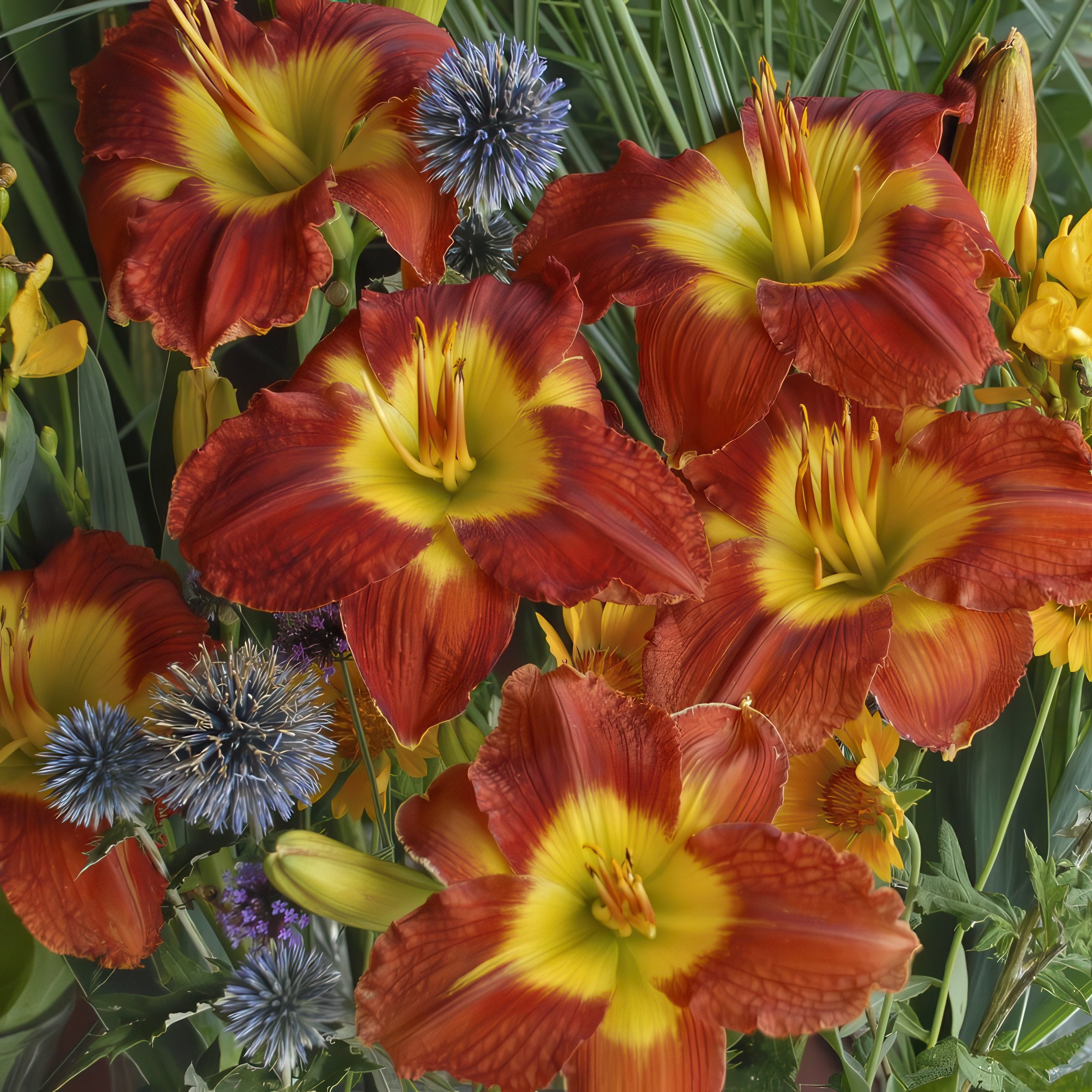 4 Piece Hemerocallis, Daylily 'Rosy Returns' - Bare Root