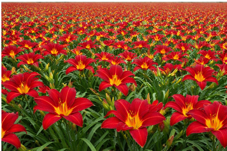 4 Piece Hemerocallis Autumn Red Daylily - Bare Root (PICK UP ONLY)