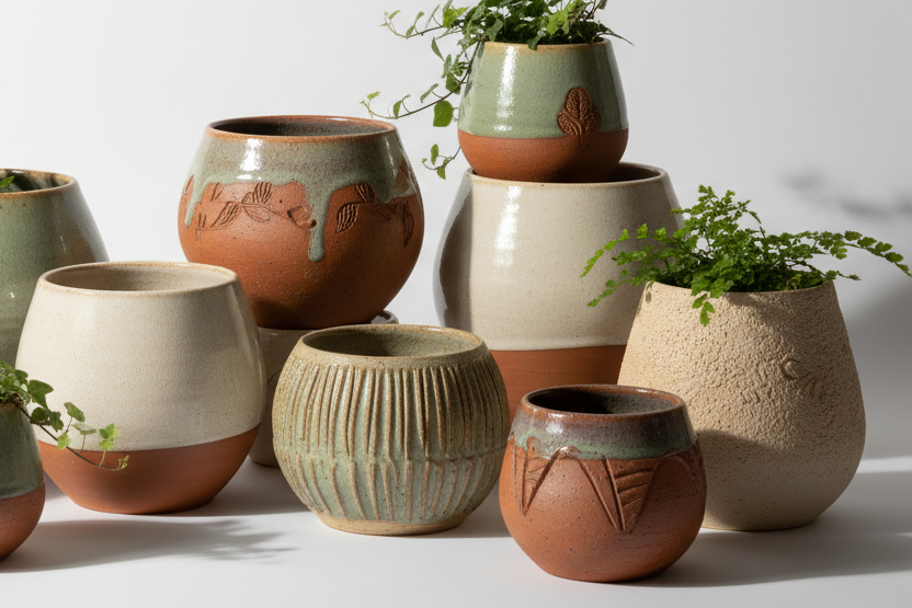 ceramic pots and planters